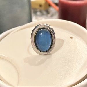 Modernist Magical chunky silver mood ring